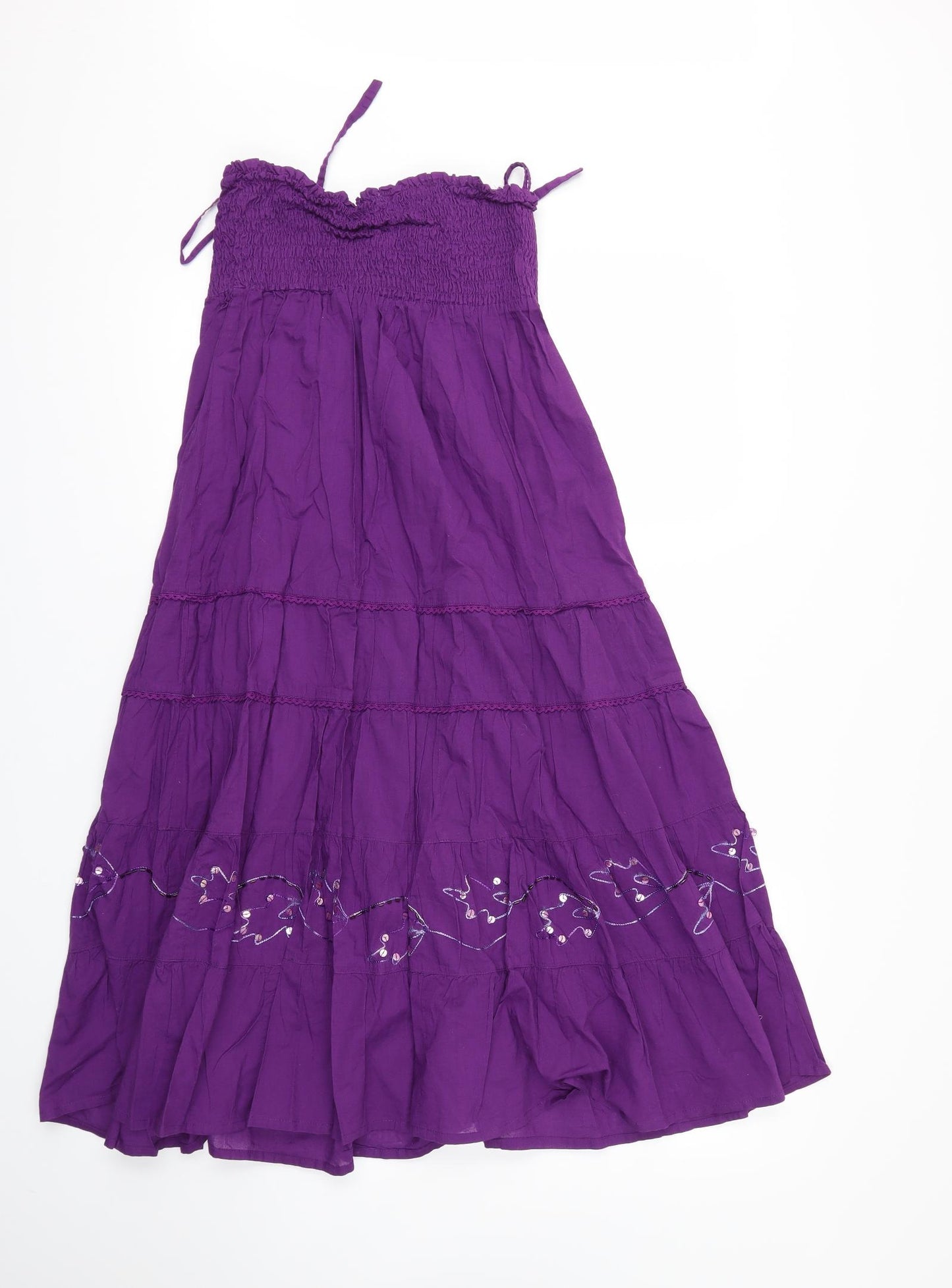 kaleidoscope  Womens Purple Floral  Flare Skirt Size 16  - Stretch waistband