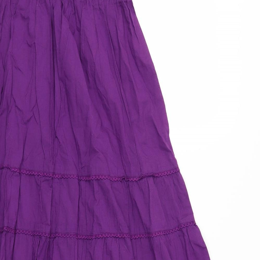 kaleidoscope  Womens Purple Floral  Flare Skirt Size 16  - Stretch waistband