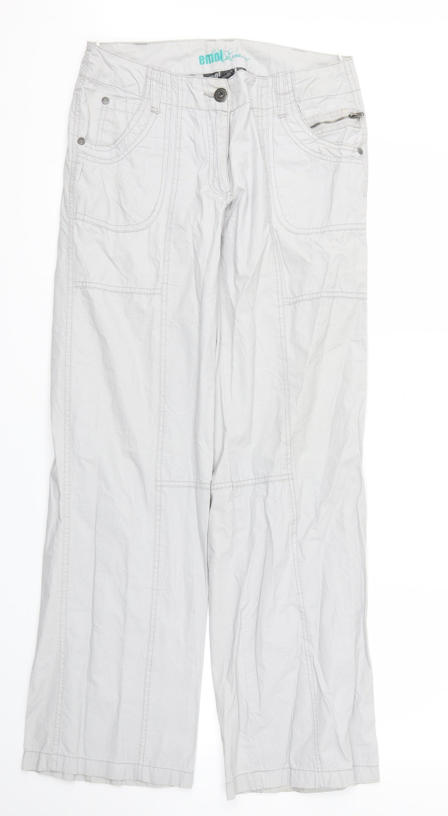 EMOI  Womens Grey   Trousers  Size 8 L31 in