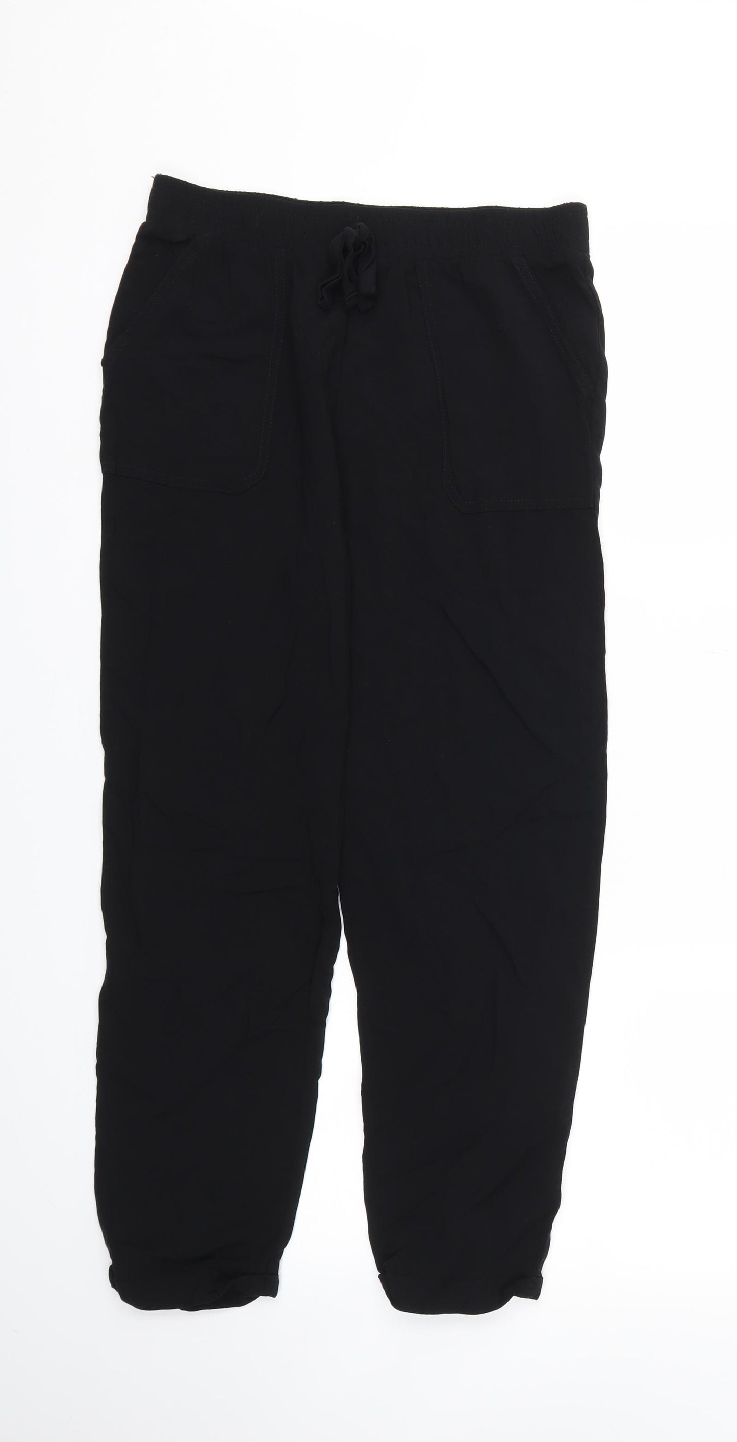 Primark Womens Black   Trousers  Size 10 L25 in - Stretch waistband