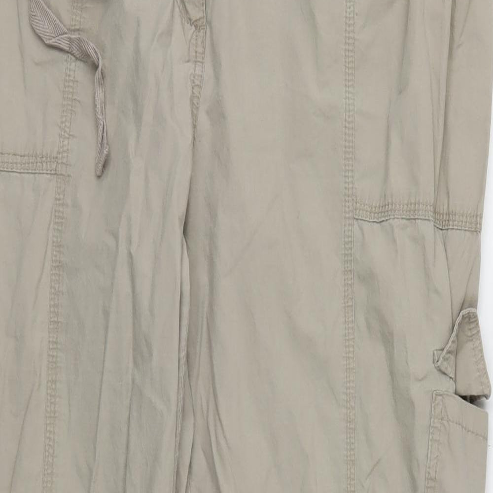 BHS Womens Beige Houndstooth  Trousers  Size 20 L31 in