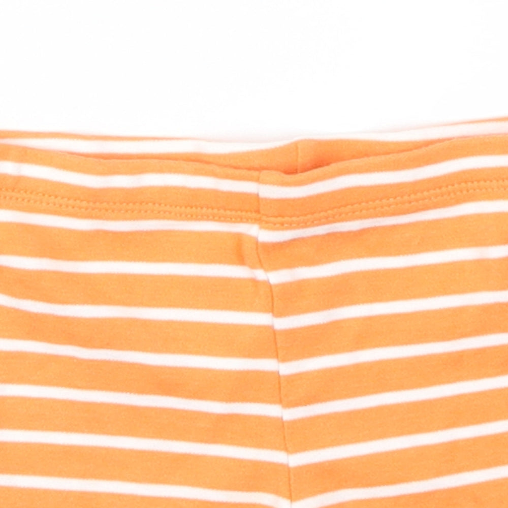 F&F Baby Orange Striped  Capri Trousers Size 9-12 Months
