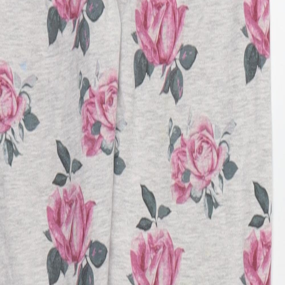 Primark Girls Grey Floral  Jegging Trousers Size 13-14 Years
