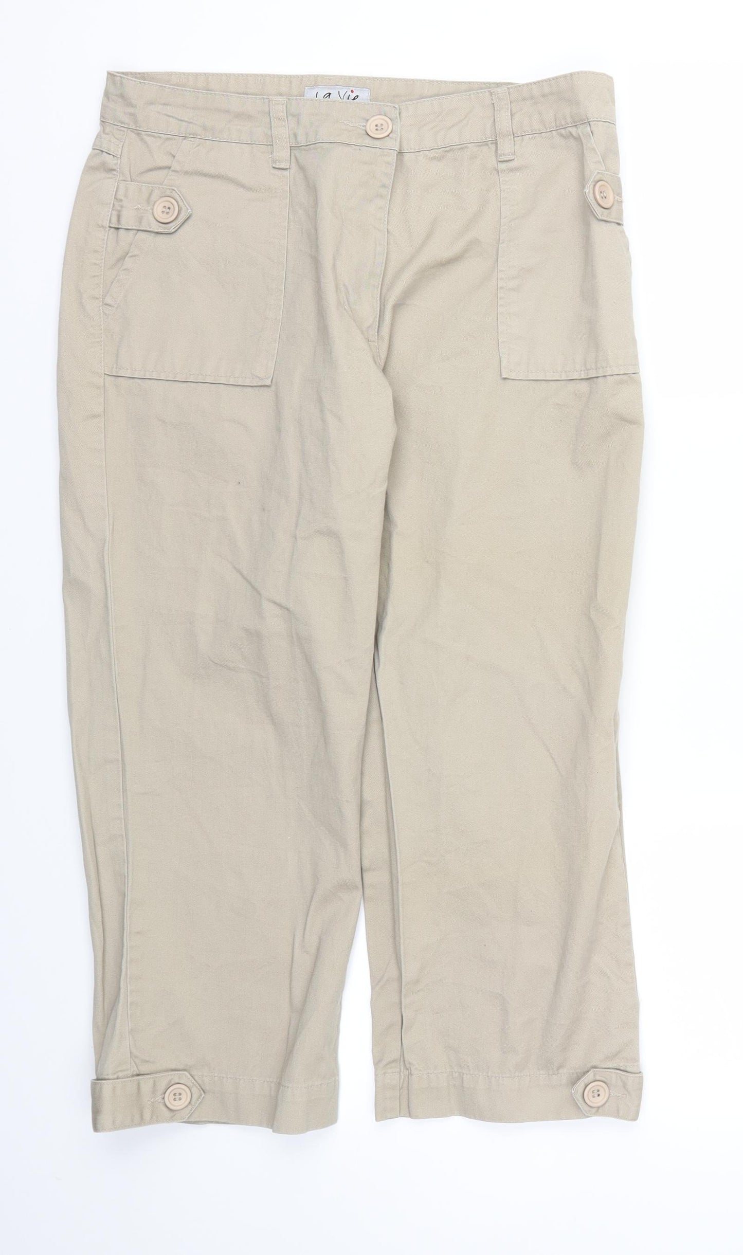 LA VIE  Womens Beige   Trousers  Size 12 L23 in
