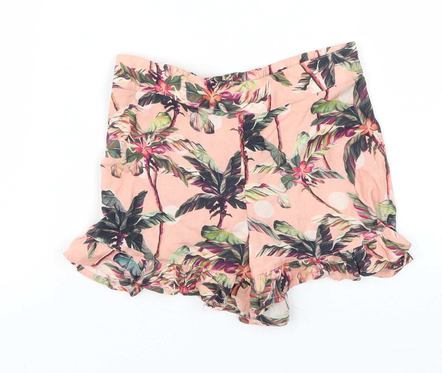 Next  Girls Pink Floral  Cut-Off Shorts Size 5 Years
