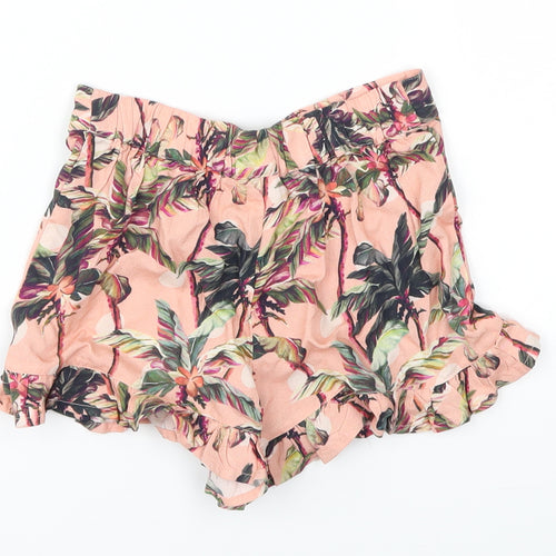 Next  Girls Pink Floral  Cut-Off Shorts Size 5 Years