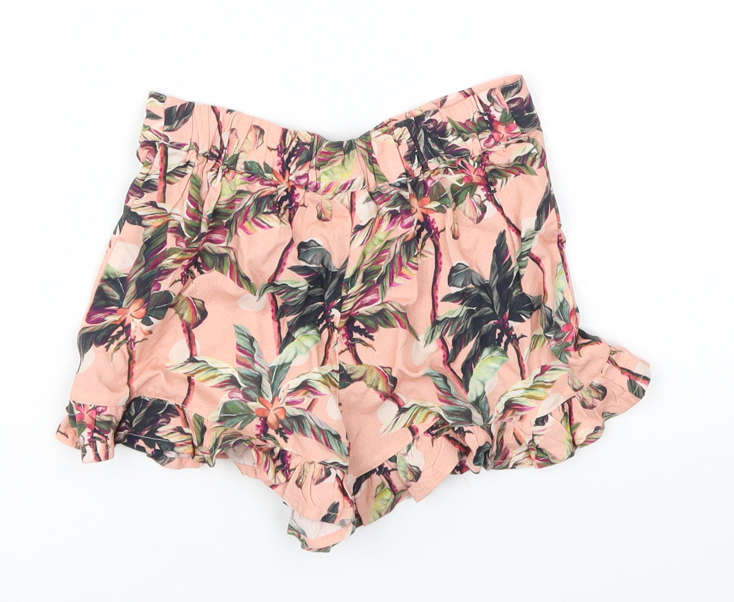 Next  Girls Pink Floral  Cut-Off Shorts Size 5 Years