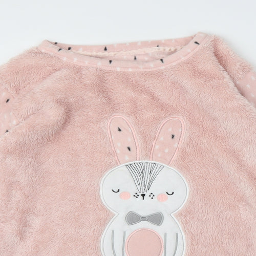 George Womens Pink Animal Print  Top Pyjama Top Size 8  - Matching joggers