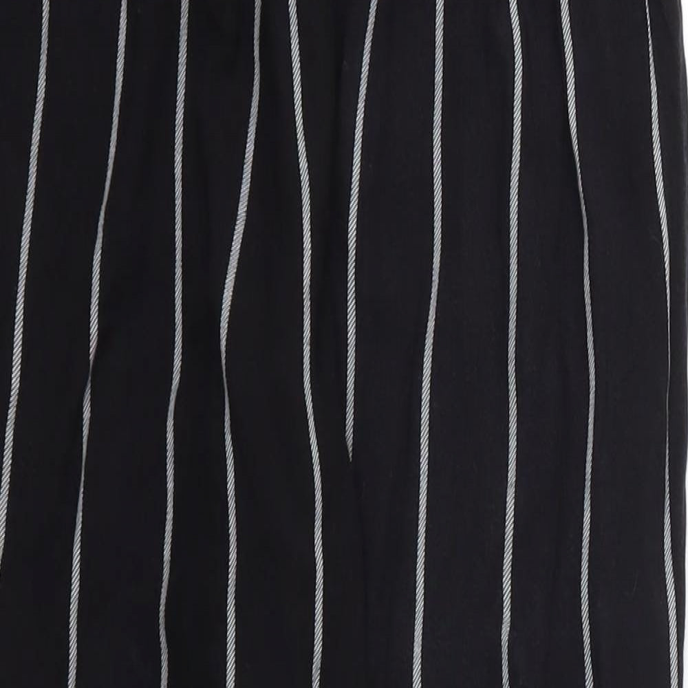 pretty little  Thing Womens Black Striped  Trousers  Size 8 L26 in - Stretch waistband