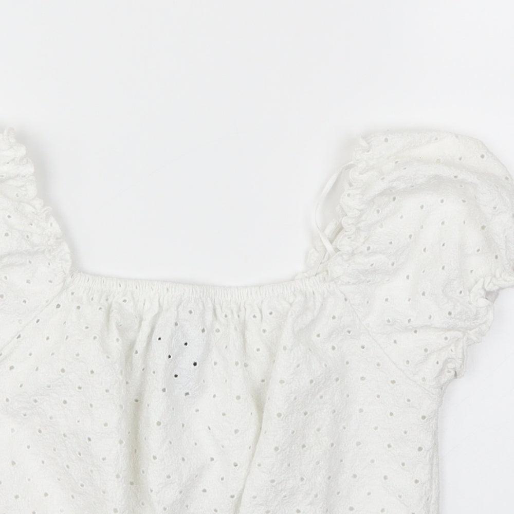 New Look Womens White   Basic T-Shirt Size 8