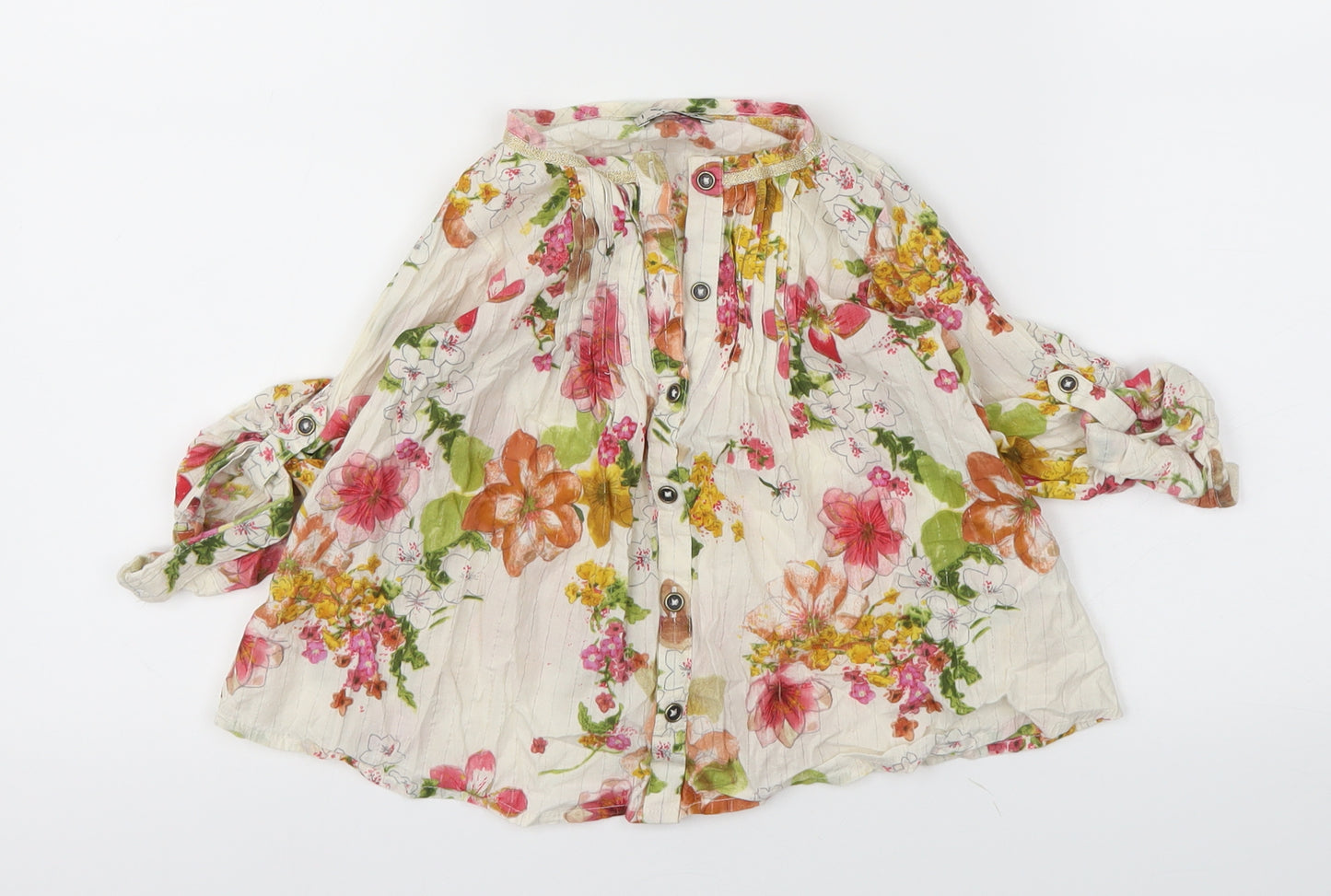 Next  Girls Multicoloured Floral  Basic T-Shirt Size 2-3 Years