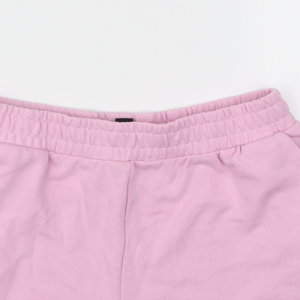 New Look Womens Pink   Cut-Off Shorts Size M - Stretch waistband