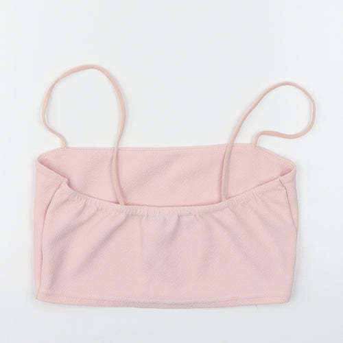 Boohoo Womens Pink   Cropped T-Shirt Size 8