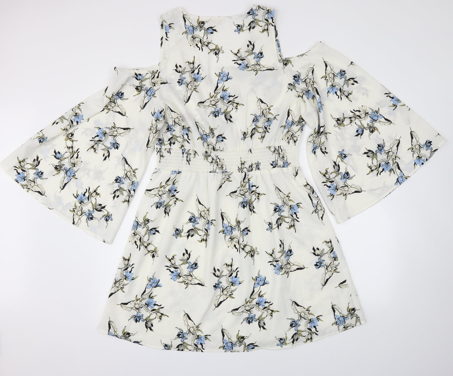 River Island Womens White Floral  Fit & Flare  Size 16