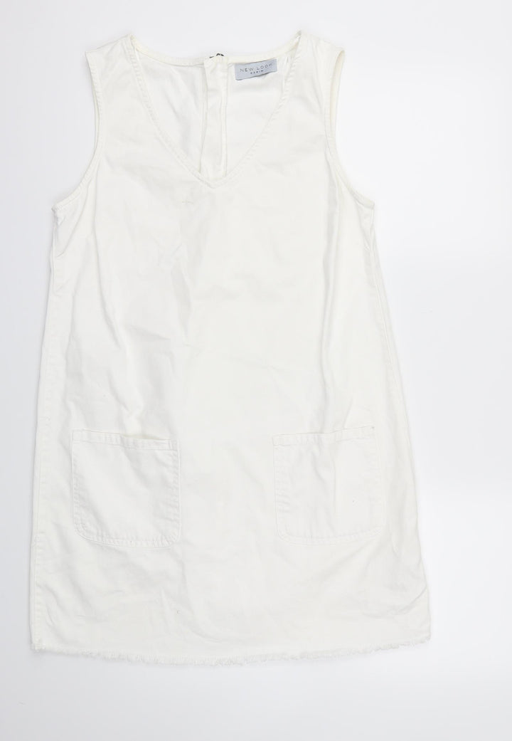 New Look Womens White A-Line Size 12