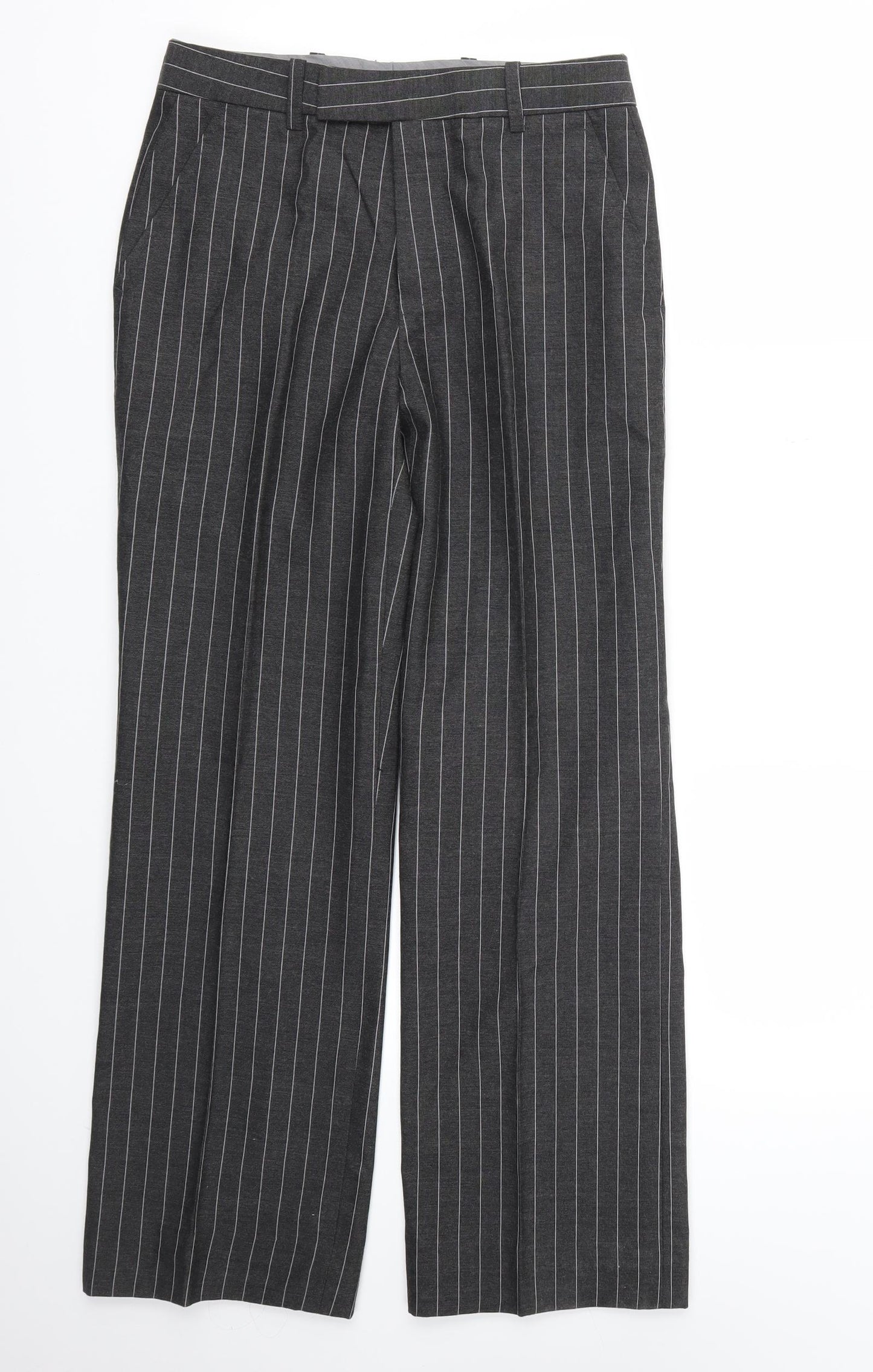 JHON TAILOR  Womens Grey Striped  Trousers  Size 30 L28 in