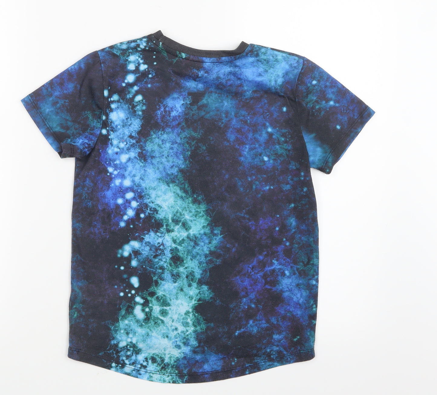 Primark Boys Blue Geometric  Basic T-Shirt Size 8-9 Years  - Play Station