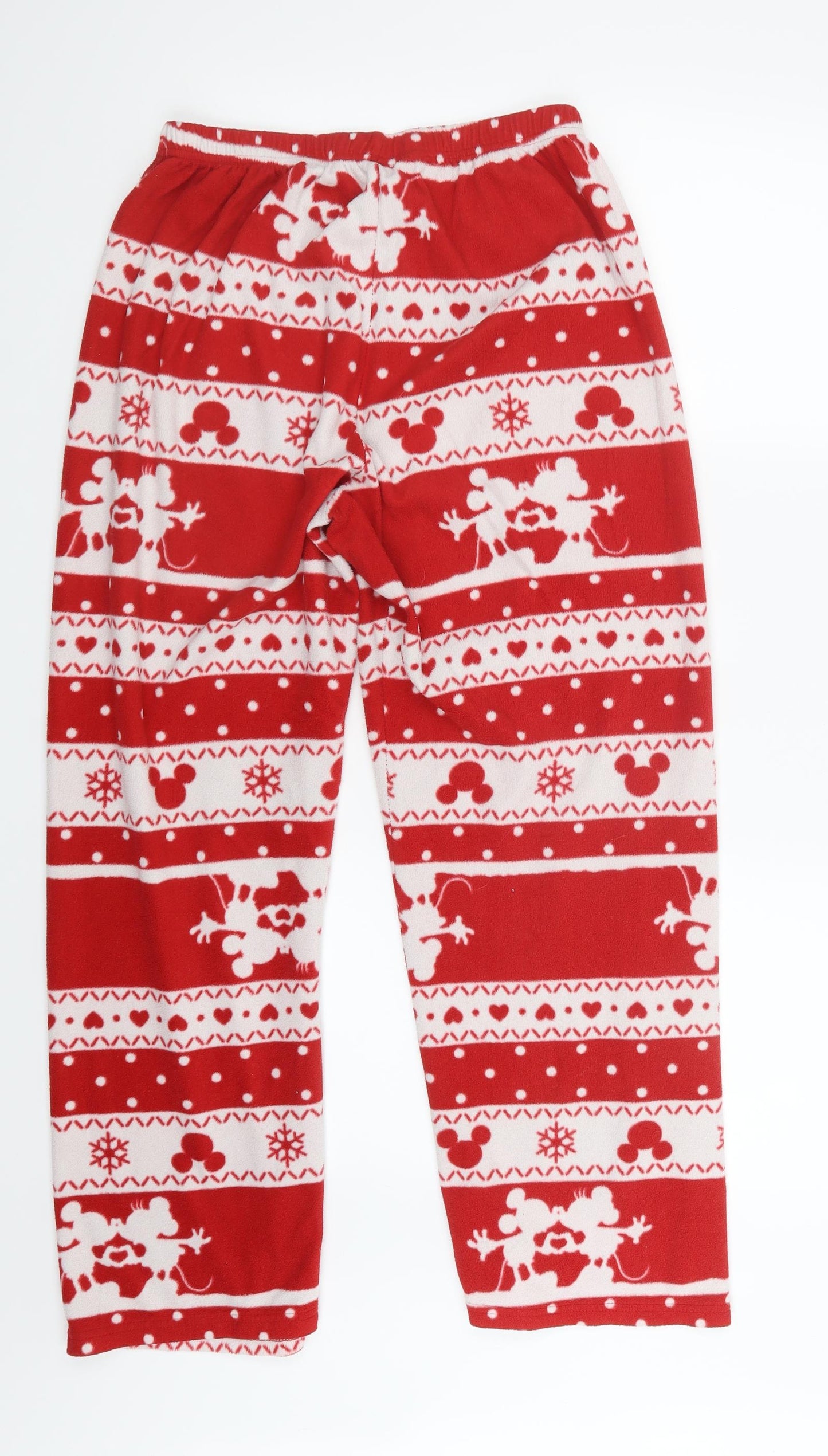 TU Womens Red Geometric  Capri Pyjama Pants Size 14  - Mickey and Minnie Mouse