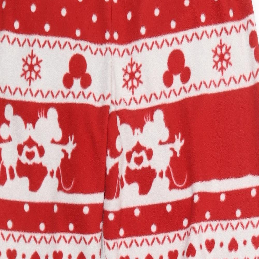 TU Womens Red Geometric  Capri Pyjama Pants Size 14  - Mickey and Minnie Mouse