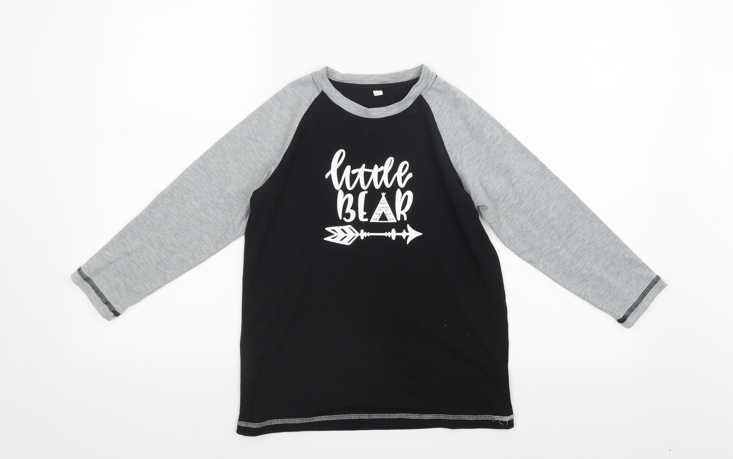 PatPat Boys Black   Basic T-Shirt Size 8-9 Years