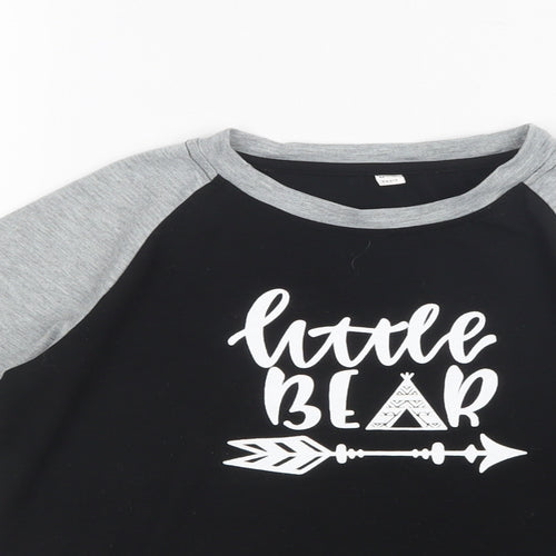 PatPat Boys Black   Basic T-Shirt Size 8-9 Years
