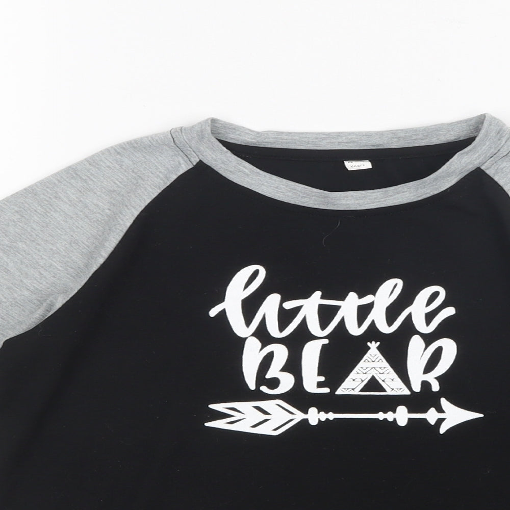 PatPat Boys Black   Basic T-Shirt Size 8-9 Years