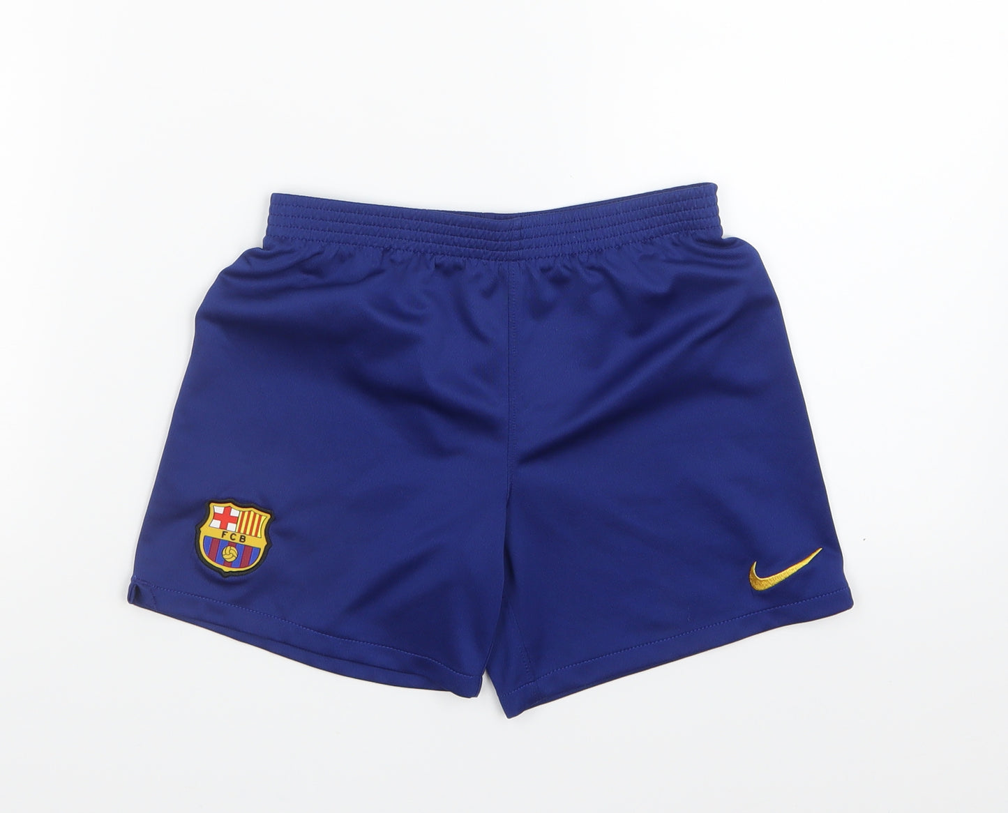 Nike Boys Blue   Sweat Shorts Size 6-7 Years - Barcelona FC