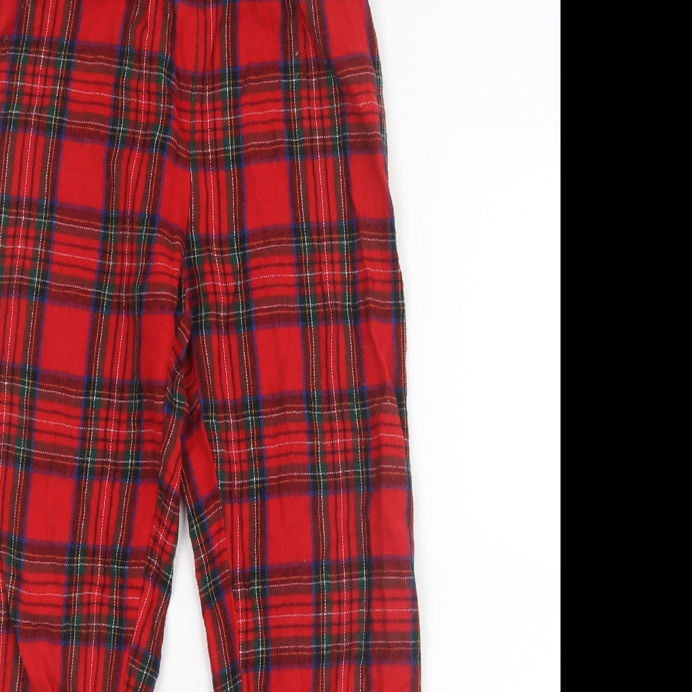 TU Boys Red Check   Pyjama Pants Size 8-9 Years