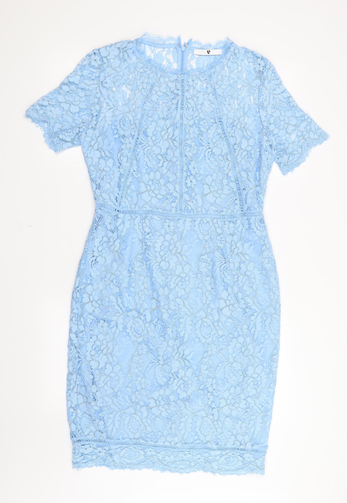 Very Womens Blue  Lace Shirt Dress  Size 14