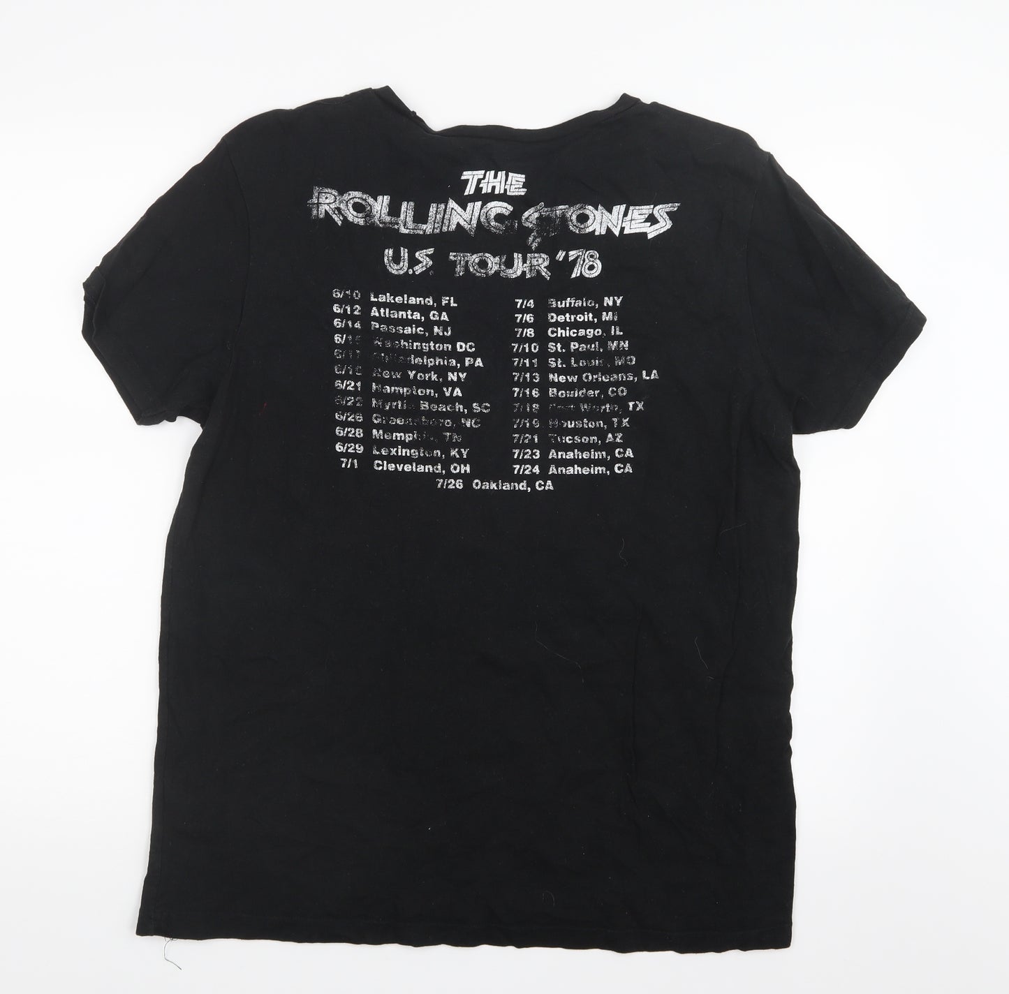 Atmosphere Womens Black   Basic T-Shirt Size 16  - The Rolling Stones