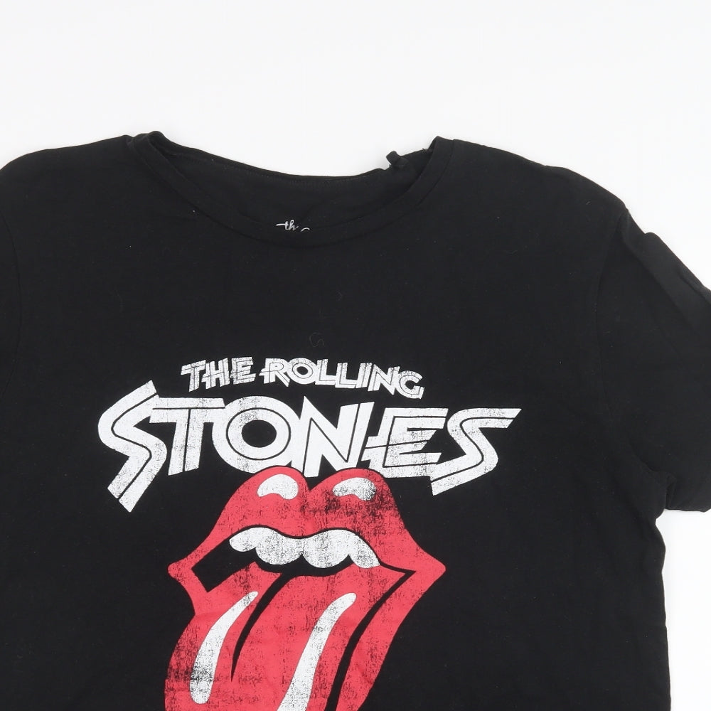 Atmosphere Womens Black   Basic T-Shirt Size 16  - The Rolling Stones