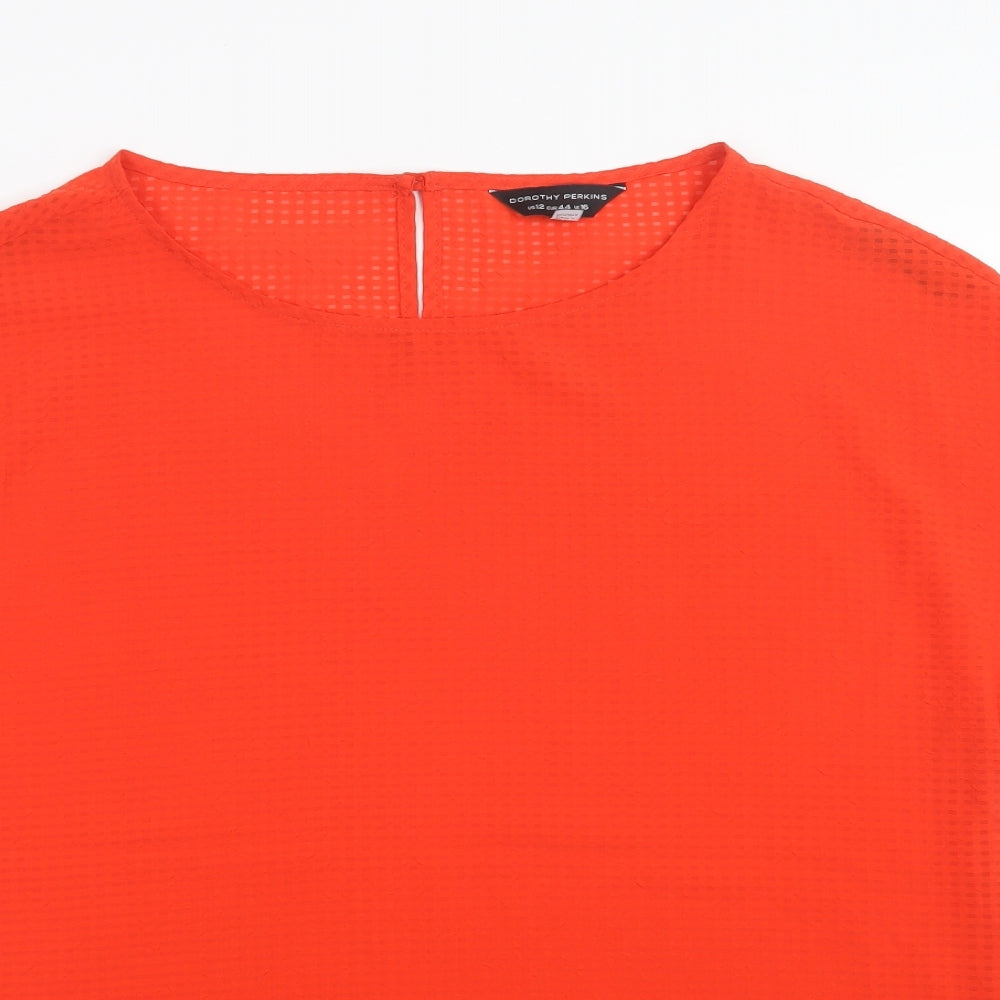 Dorothy Perkins Womens Orange   Basic Blouse Size 16