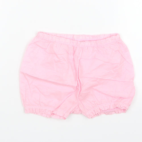 BHS Girls Pink   Cropped Trousers Size 9-12 Months