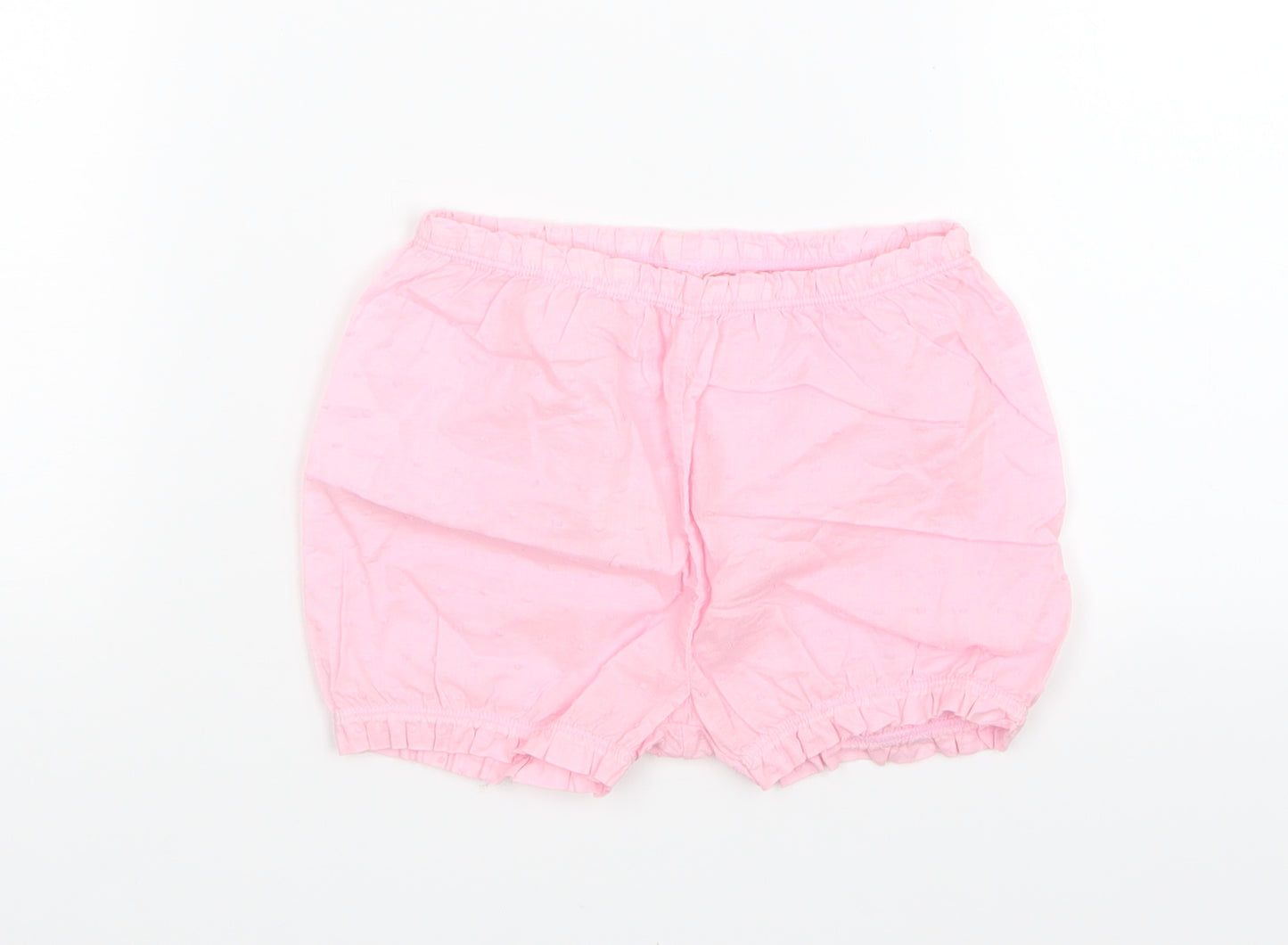 BHS Girls Pink   Cropped Trousers Size 9-12 Months
