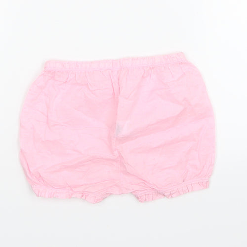 BHS Girls Pink   Cropped Trousers Size 9-12 Months