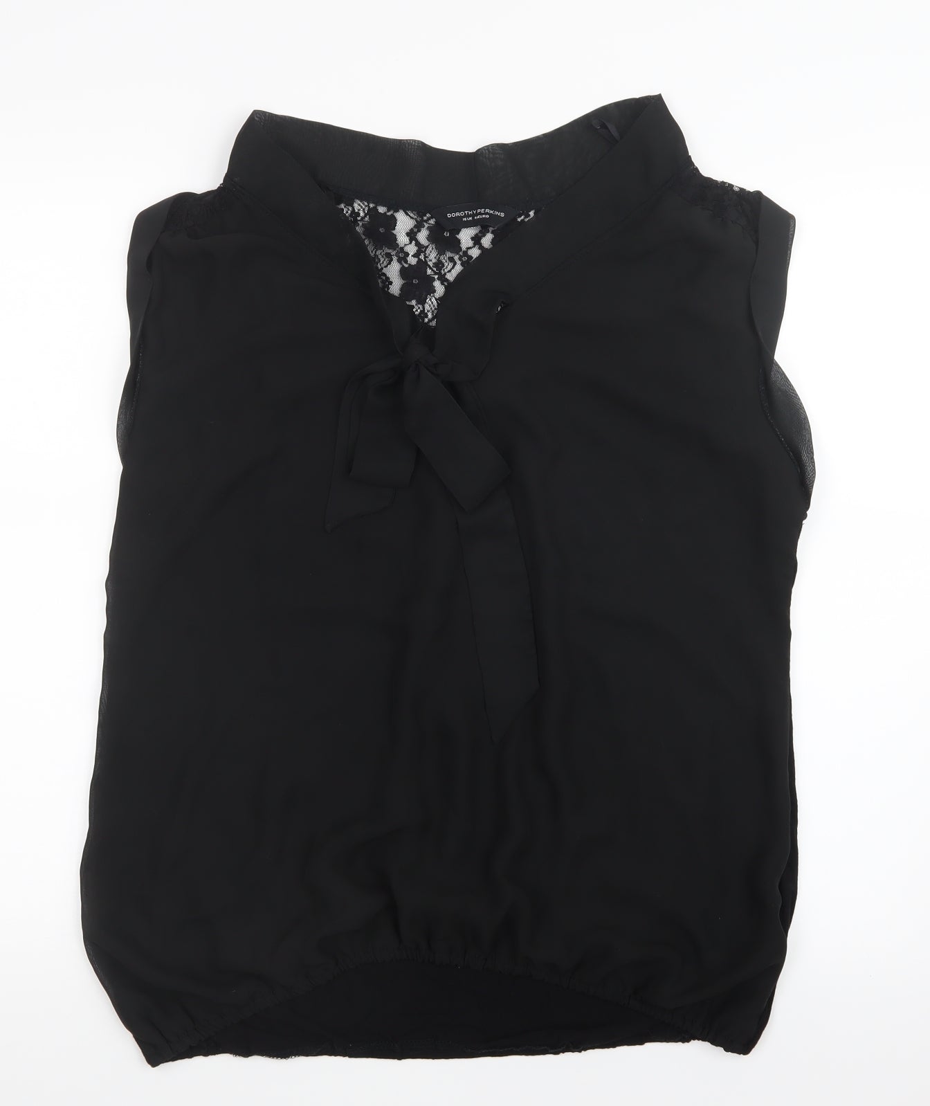 Dorothy Perkins Womens Black  Mesh Basic Blouse Size 16