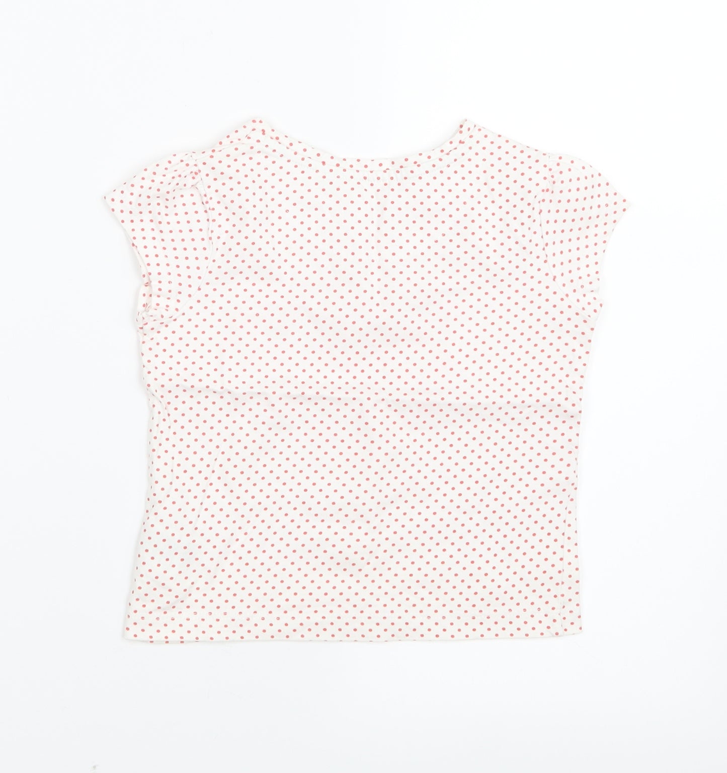 Mothercare Girls Red Polka Dot  Basic T-Shirt Size 2-3 Years