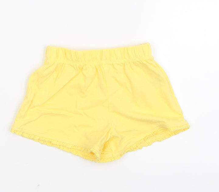 Mothercare Girls Yellow Cropped Trousers Size 12-18 Months