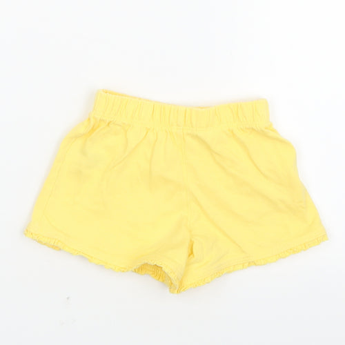 Mothercare Girls Yellow   Cropped Trousers Size 12-18 Months