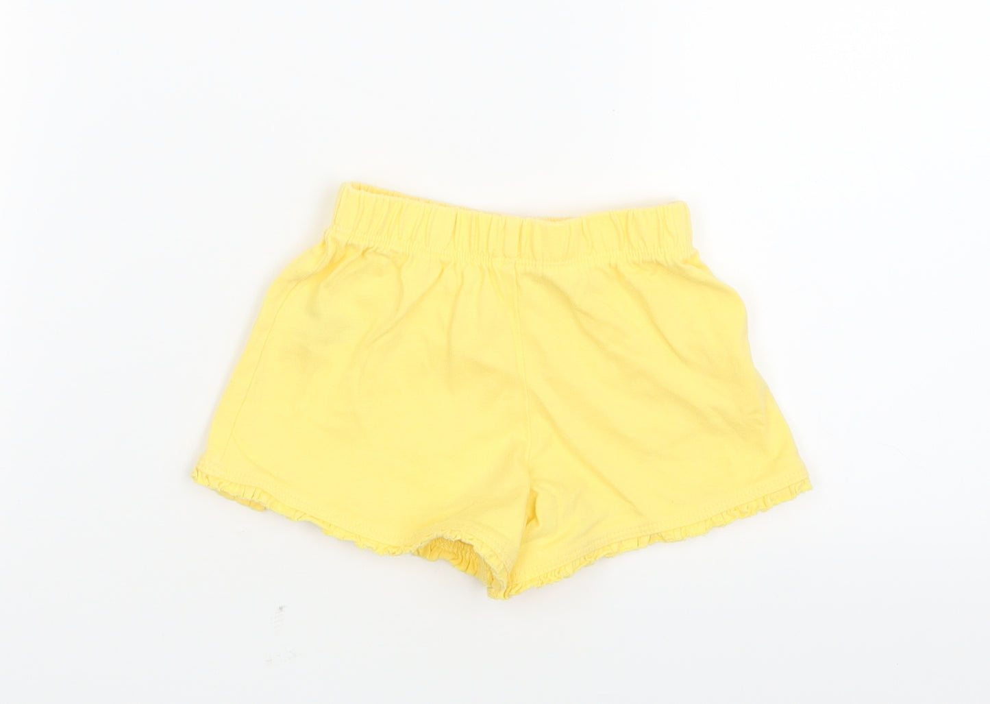 Mothercare Girls Yellow   Cropped Trousers Size 12-18 Months