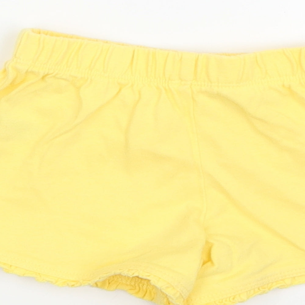 Mothercare Girls Yellow   Cropped Trousers Size 12-18 Months