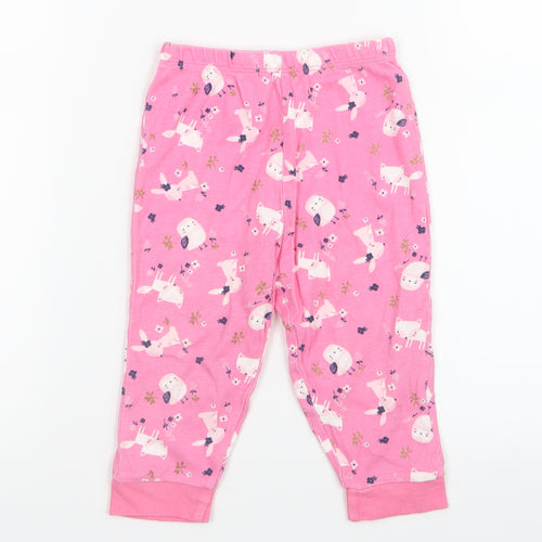 Primark Girls Pink Geometric  Capri Pyjama Pants Size 12-18 Months