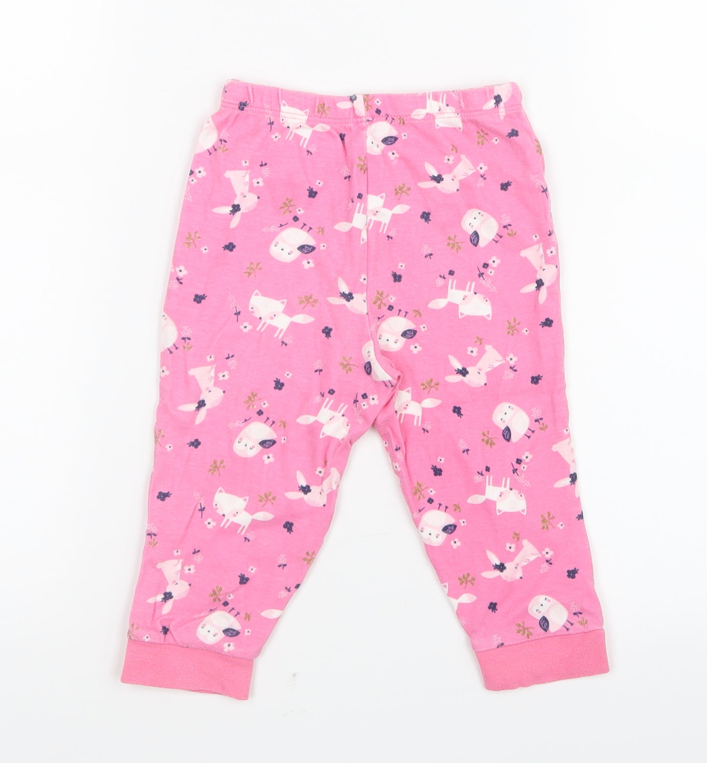 Primark Girls Pink Geometric  Capri Pyjama Pants Size 12-18 Months