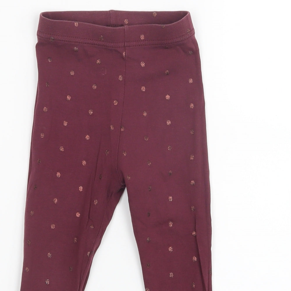 George Girls Purple   Carrot Trousers Size 2-3 Years