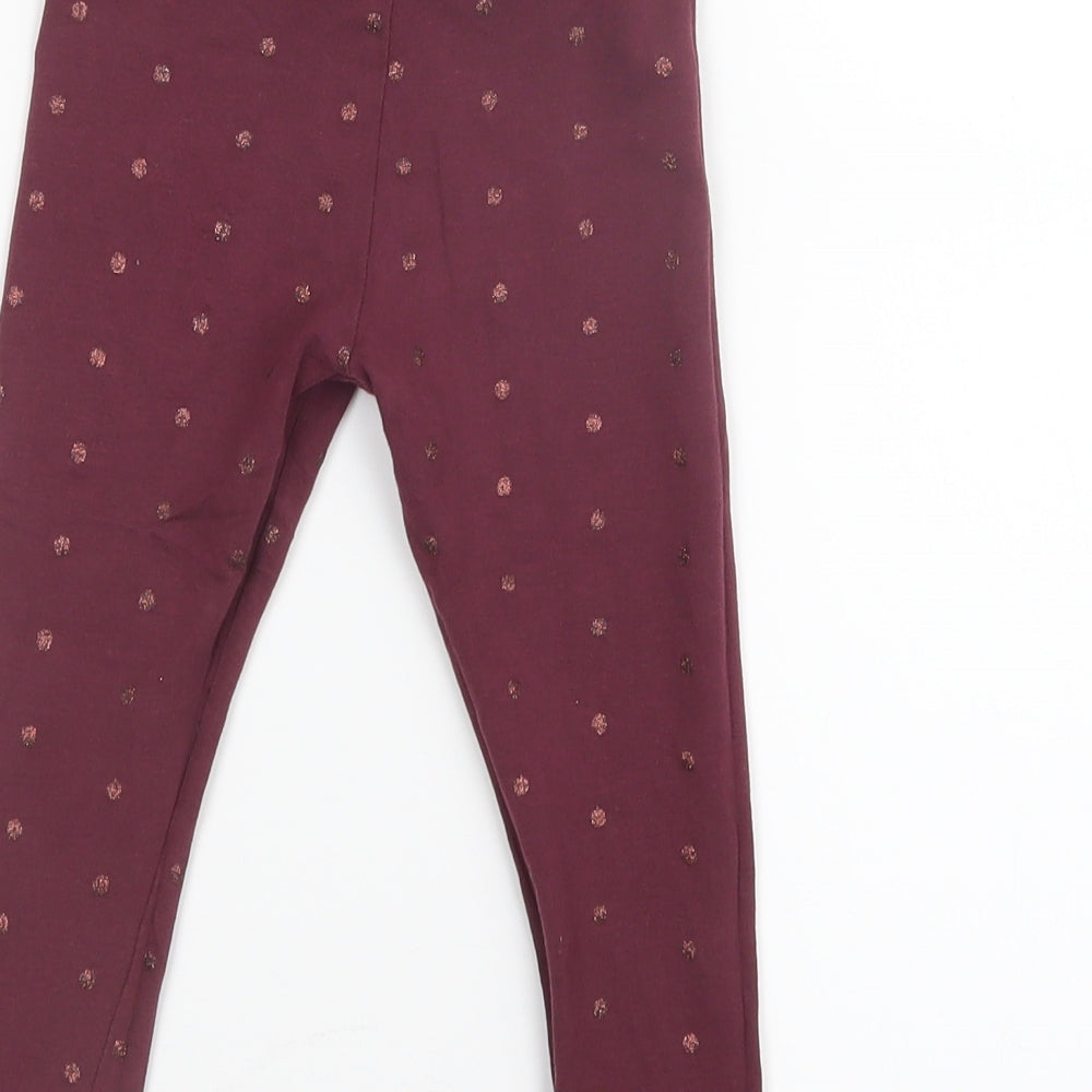 George Girls Purple   Carrot Trousers Size 2-3 Years