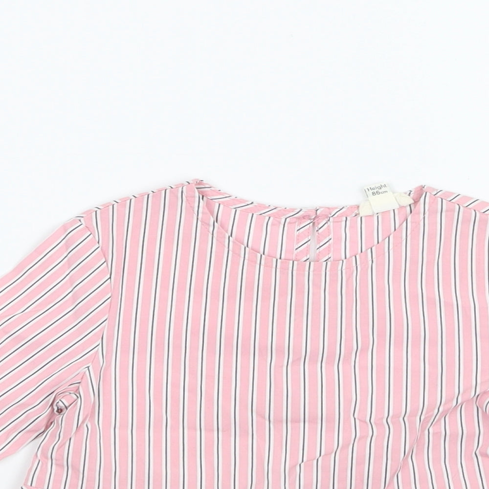 River Island  Pink Striped  Basic T-Shirt Size 12-18 Months