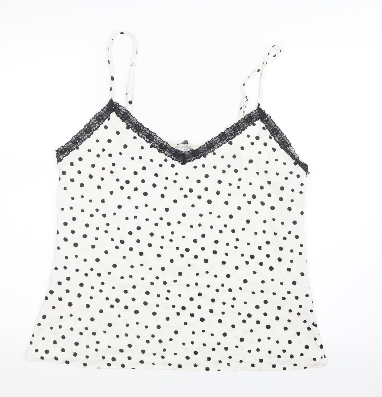 Love to Lounge Womens Black Polka Dot  Cami Pyjama Top Size 12