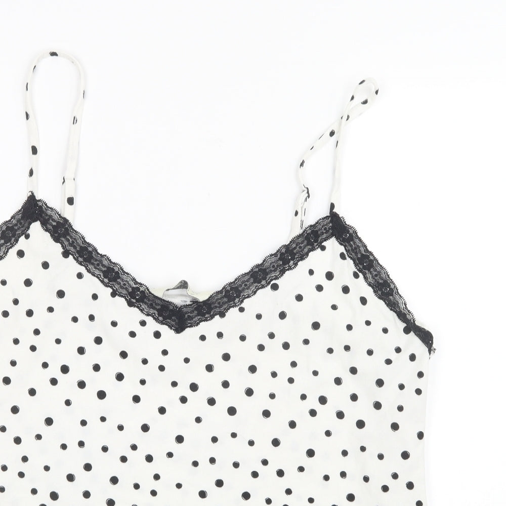 Love to Lounge Womens Black Polka Dot  Cami Pyjama Top Size 12
