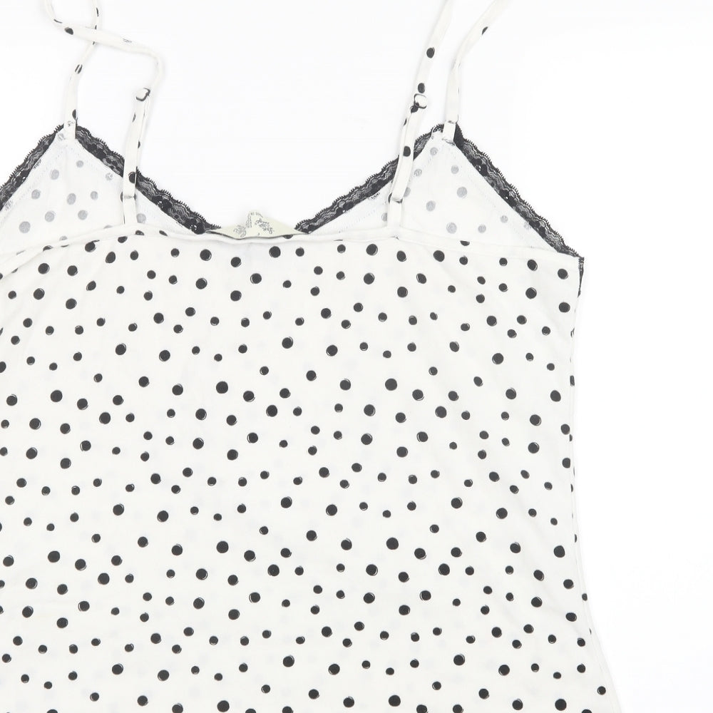 Love to Lounge Womens Black Polka Dot  Cami Pyjama Top Size 12