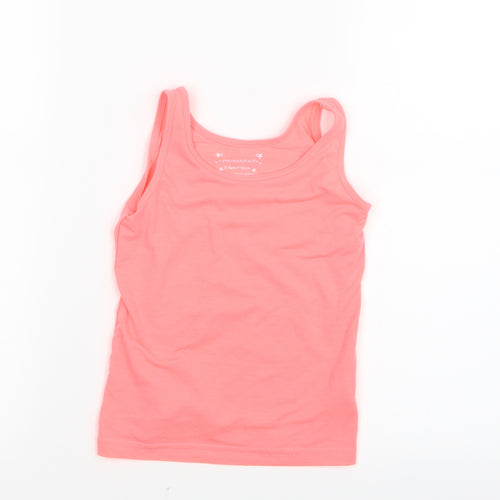 Primark Girls Pink   Basic Tank Size 5-6 Years  - Neon